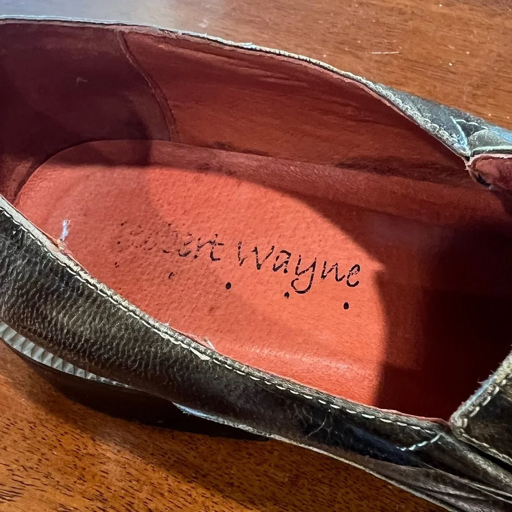 Robert Wayne Island Mens Dress‎ Loafers Shoes Square Toe Bronze Metallic 9.5